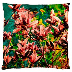 Abstract Floral Artwork Large Cushion Case (one Side) by ExtraGoodSauce