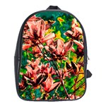 Abstract Floral Artwork School Bag (XL) Front