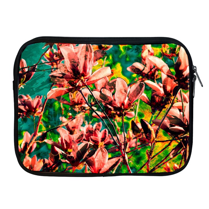 Abstract Floral Artwork Apple iPad 2/3/4 Zipper Cases