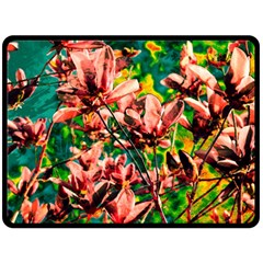 Abstract Floral Artwork Two Sides Fleece Blanket (large) by ExtraGoodSauce