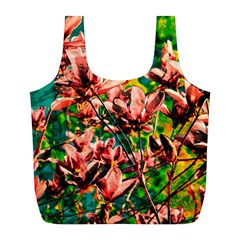 Abstract Floral Artwork Full Print Recycle Bag (l) by ExtraAwesomeSauce