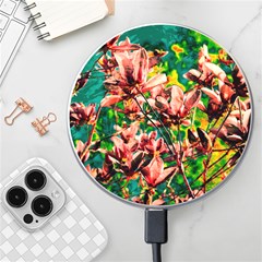 Abstract Floral Artwork Wireless Fast Charger(white) by ExtraGoodSauce