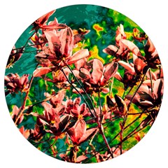 Abstract Floral Artwork Round Trivet by ExtraGoodSauce