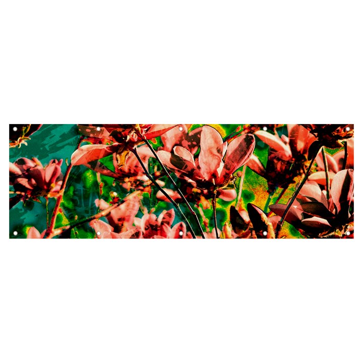 Abstract Floral Artwork Banner and Sign 12  x 4 