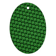 St  Patrick s Day Clovers Ornament (oval) by ExtraGoodSauce