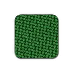 St  Patrick s Day Clovers Rubber Coaster (square) by ExtraGoodSauce