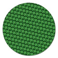 St  Patrick s Day Clovers Magnet 5  (round) by ExtraGoodSauce