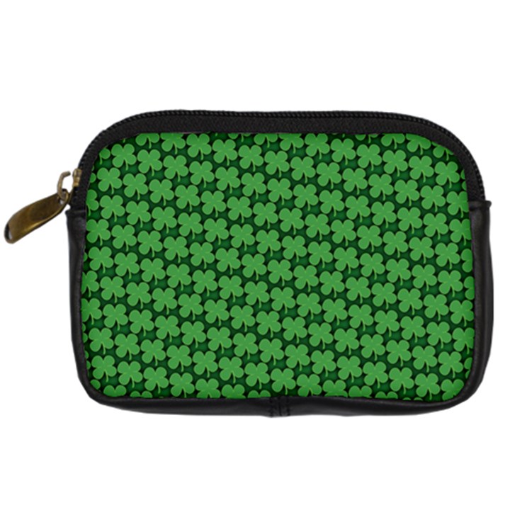 St. Patrick s Day Clovers Digital Camera Leather Case