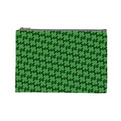 St  Patrick s Day Clovers Cosmetic Bag (large) by ExtraGoodSauce