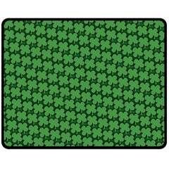 St  Patrick s Day Clovers Fleece Blanket (medium) by ExtraGoodSauce