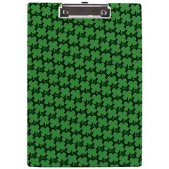 St  Patrick s Day Clovers A4 Acrylic Clipboard by ExtraGoodSauce