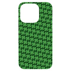 St  Patrick s Day Clovers Iphone 14 Pro Black Uv Print Case by ExtraGoodSauce