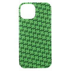 St  Patrick s Day Clovers Iphone 15 Black Uv Print Pc Hardshell Case by ExtraGoodSauce