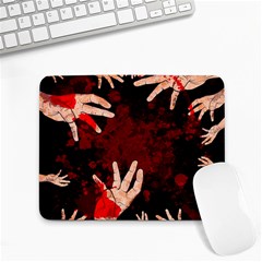 Horror Themed Bloody Hands Small Mousepad by ExtraGoodSauce