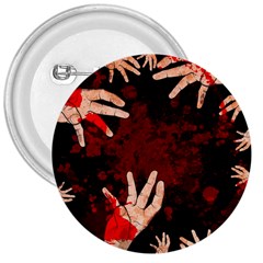 Horror Themed Bloody Hands 3  Buttons by ExtraGoodSauce