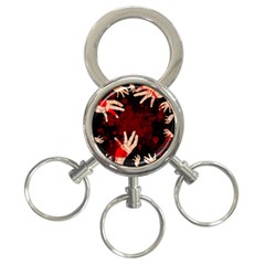 Horror Themed Bloody Hands 3-ring Key Chain by ExtraGoodSauce