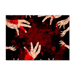 Horror Themed Bloody Hands Sticker A4 (10 Pack) by ExtraGoodSauce