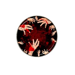 Horror Themed Bloody Hands Hat Clip Ball Marker (4 Pack) by ExtraGoodSauce