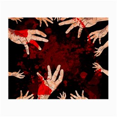 Horror Themed Bloody Hands Small Glasses Cloth by ExtraAwesomeSauce