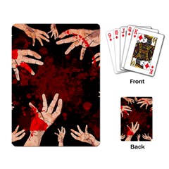 Horror Themed Bloody Hands Playing Cards Single Design (rectangle)