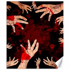 Horror Themed Bloody Hands Canvas 8  X 10  by ExtraGoodSauce