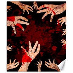 Horror Themed Bloody Hands Canvas 20  X 24  by ExtraGoodSauce