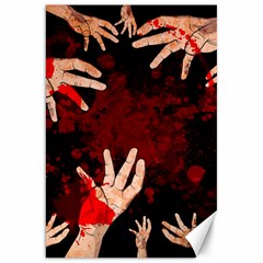 Horror Themed Bloody Hands Canvas 20  X 30  by ExtraGoodSauce