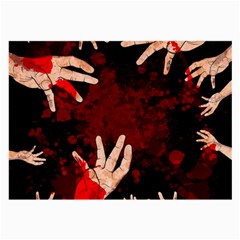 Horror Themed Bloody Hands Large Glasses Cloth (2 Sides) by ExtraAwesomeSauce