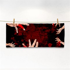 Horror Themed Bloody Hands Hand Towel by ExtraAwesomeSauce