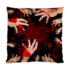 Horror Themed Bloody Hands Standard Cushion Case (one Side) by ExtraGoodSauce