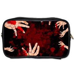 Horror Themed Bloody Hands Toiletries Bag (two Sides) by ExtraGoodSauce