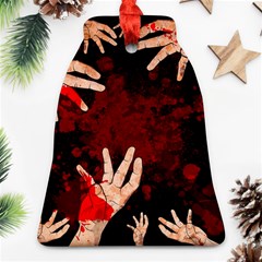 Horror Themed Bloody Hands Ornament (bell) by ExtraGoodSauce