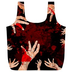 Horror Themed Bloody Hands Full Print Recycle Bag (xl) by ExtraGoodSauce