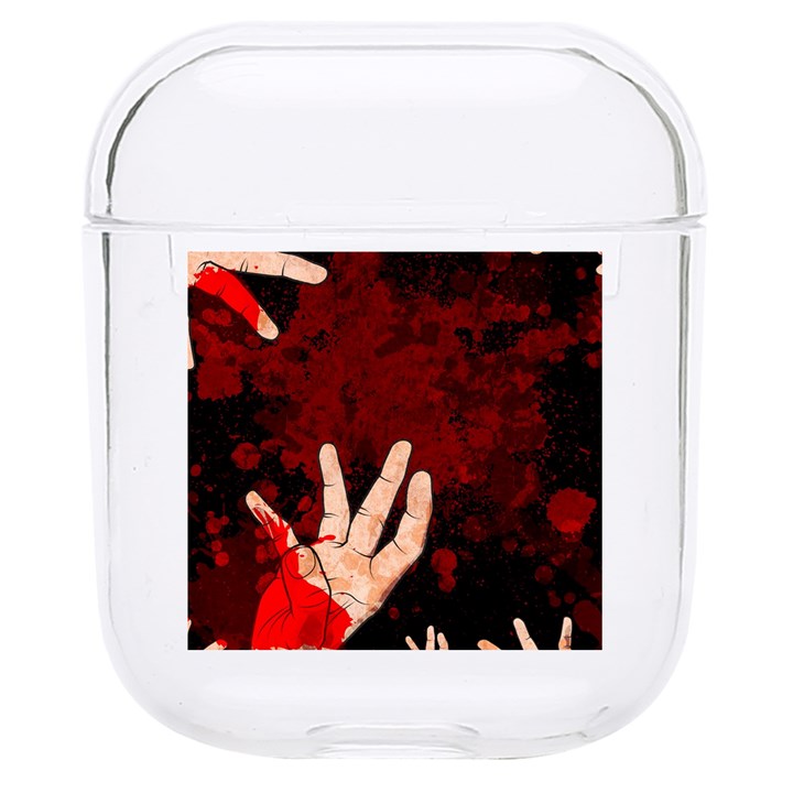 Horror Themed Bloody Hands Hard PC AirPods 1/2 Case