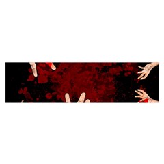 Horror Themed Bloody Hands Oblong Satin Scarf (16  X 60 ) by ExtraGoodSauce