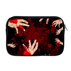 Horror Themed Bloody Hands Apple Macbook Pro 17  Zipper Case by ExtraGoodSauce