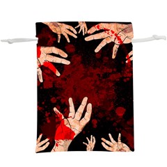 Horror Themed Bloody Hands Lightweight Drawstring Pouch (xl) by ExtraGoodSauce