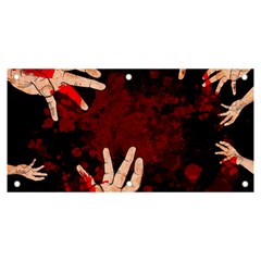 Horror Themed Bloody Hands Banner And Sign 6  X 3  by ExtraGoodSauce