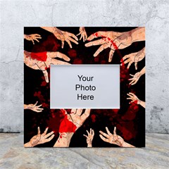 Horror Themed Bloody Hands White Box Photo Frame 4  X 6  by ExtraGoodSauce