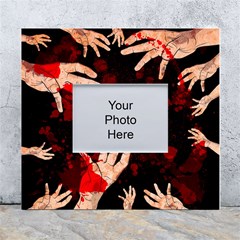 Horror Themed Bloody Hands White Wall Photo Frame 5  X 7  by ExtraGoodSauce