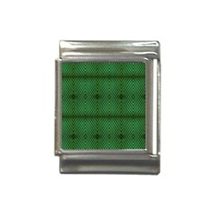 Green Diamond Grid Pattern Italian Charm (13mm)