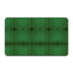 Green Diamond Grid Pattern Magnet (Rectangular)