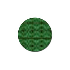 Green Diamond Grid Pattern Golf Ball Marker