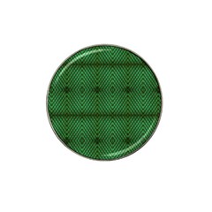 Green Diamond Grid Pattern Hat Clip Ball Marker