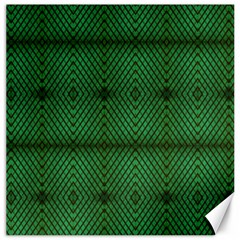 Green Diamond Grid Pattern Canvas 12  x 12 