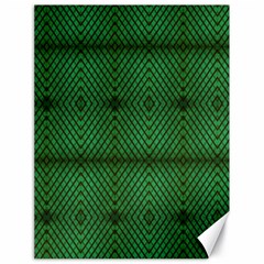 Green Diamond Grid Pattern Canvas 18  x 24 