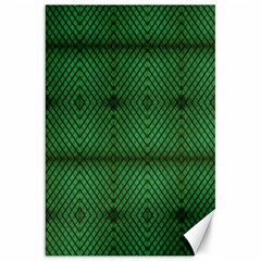 Green Diamond Grid Pattern Canvas 20  X 30  by ExtraGoodSauce