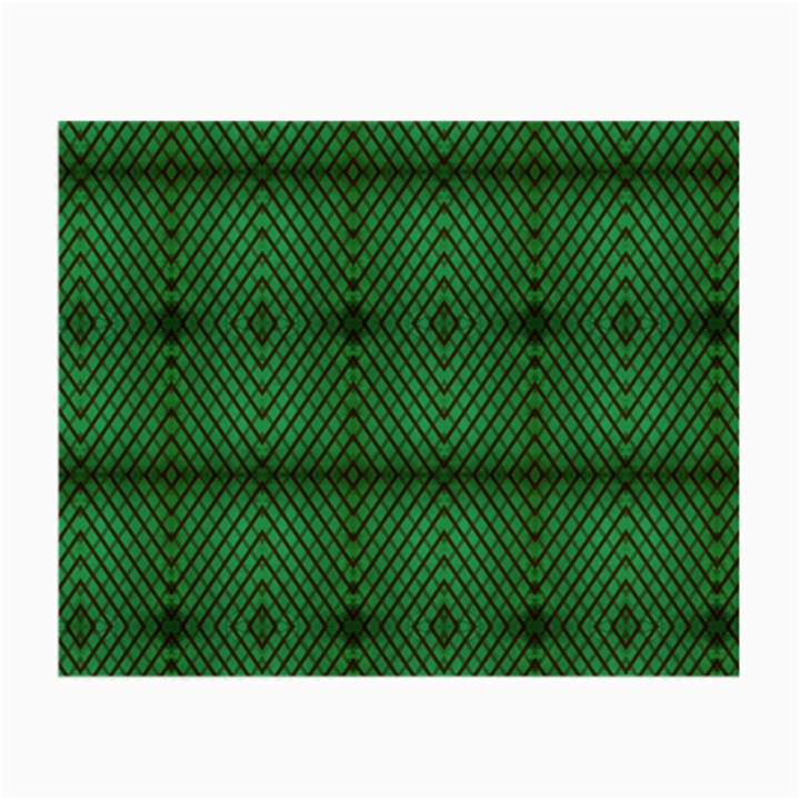 Green Diamond Grid Pattern Small Glasses Cloth (2 Sides)