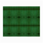 Green Diamond Grid Pattern Small Glasses Cloth (2 Sides) Back