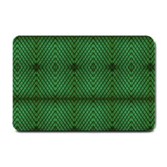 Green Diamond Grid Pattern Small Doormat